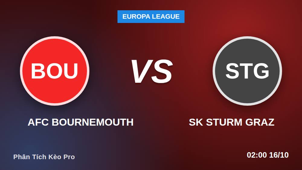 5 điều cần biết trước trận Bournemouth vs Sturm Graz tại Europa League